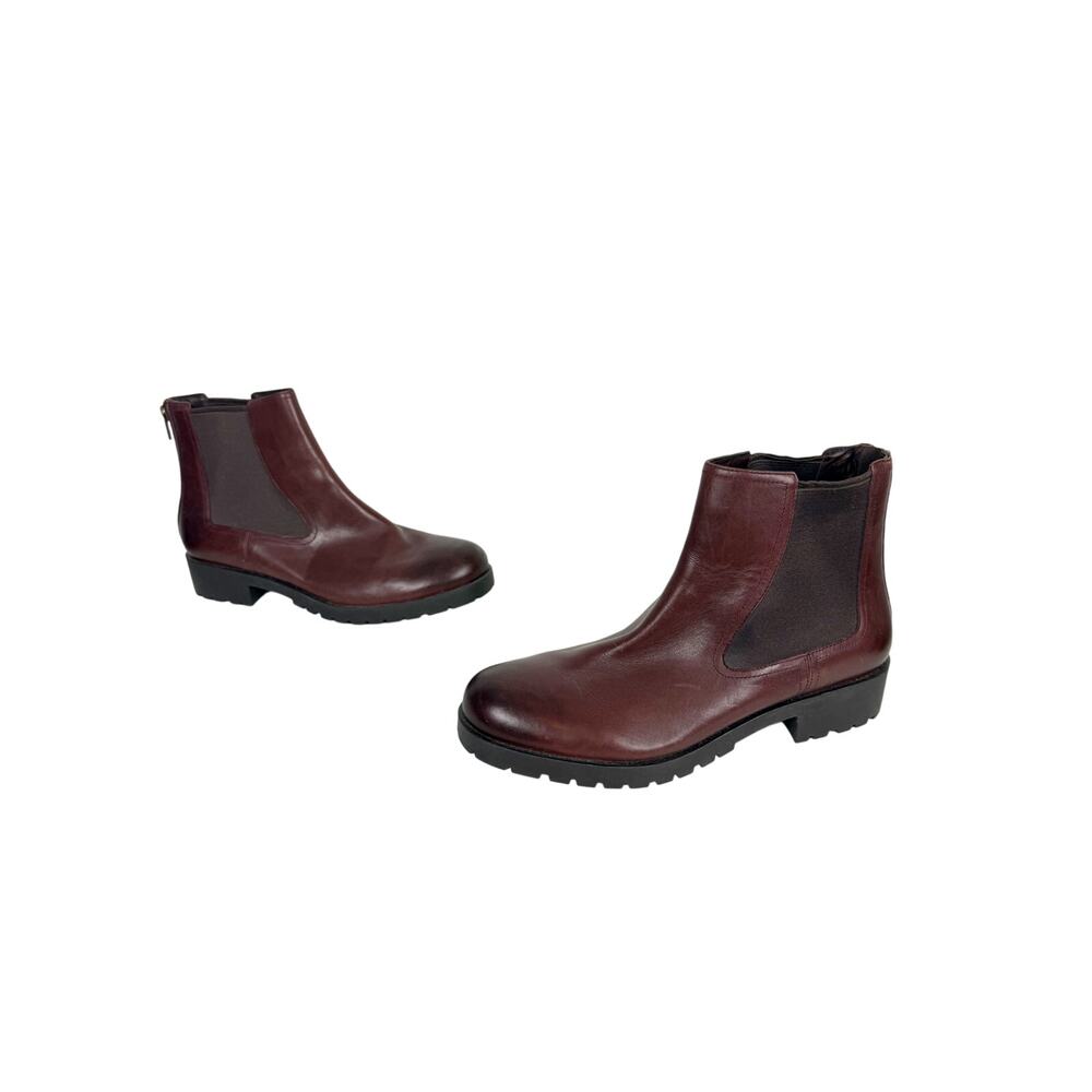 Cole Haan Stanton Waterproof Chelsea Boots Brandy Wine Pull On Sz 11